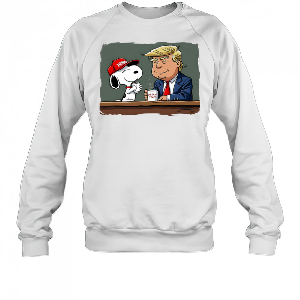 Snoopy Coffee Trump Cartoon Funny Graphic shirt Sweatshirt