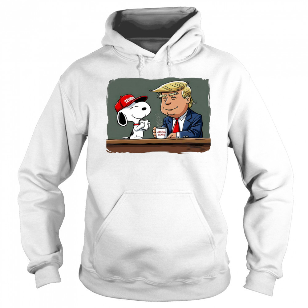 Snoopy Coffee Trump Cartoon Funny Graphic shirt Sweatshirt