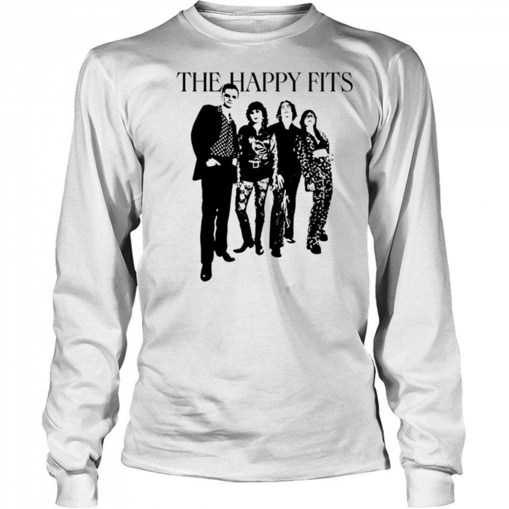 The happy fits photo invert black white shirt Long Sleeved