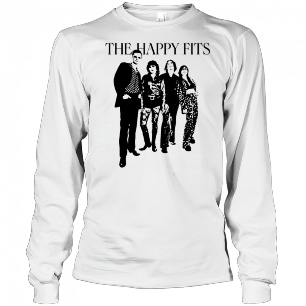 The happy fits photo invert black white shirt Long Sleeved