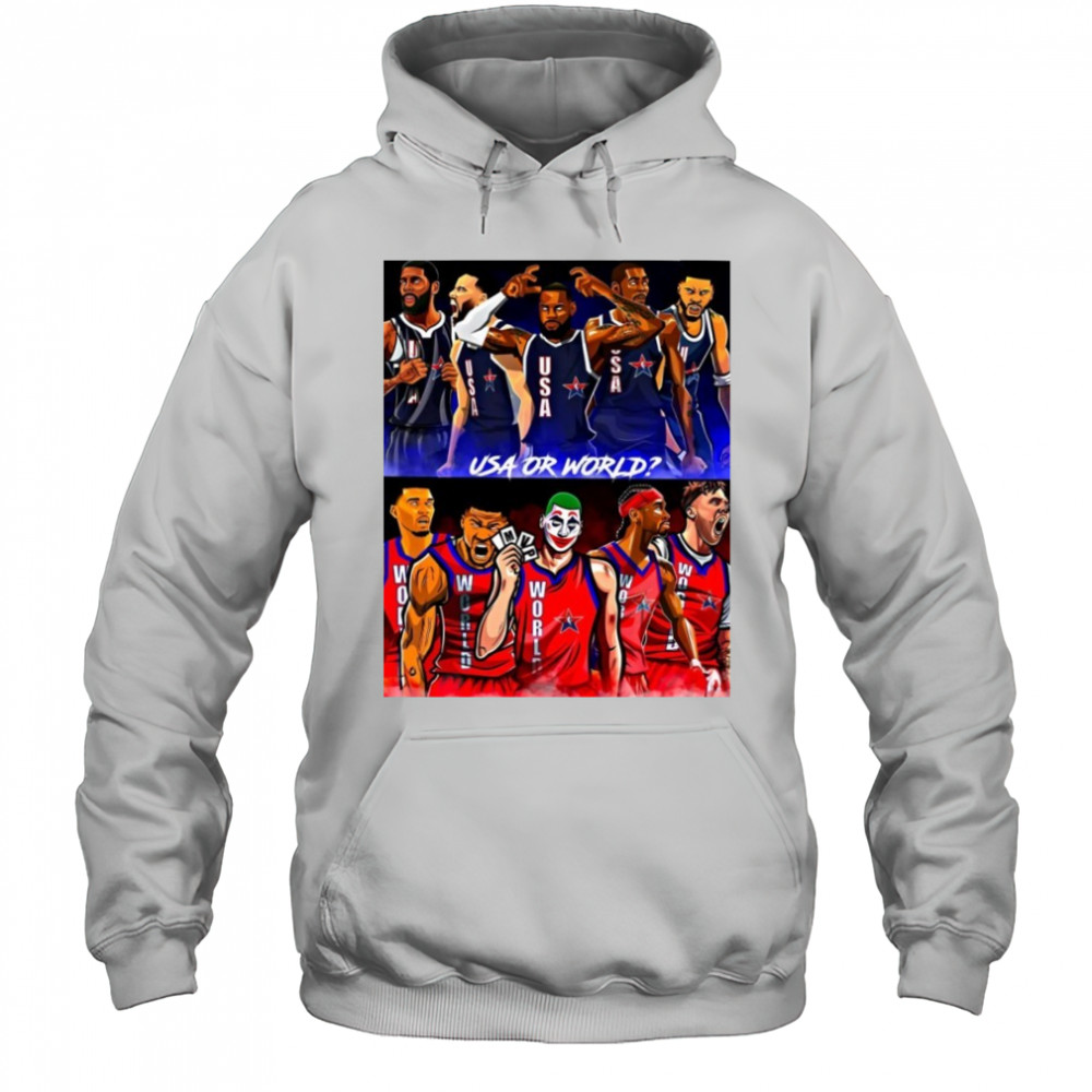 The NBA will officially roll out a USA vs WORLD format for all shirt Hoodie