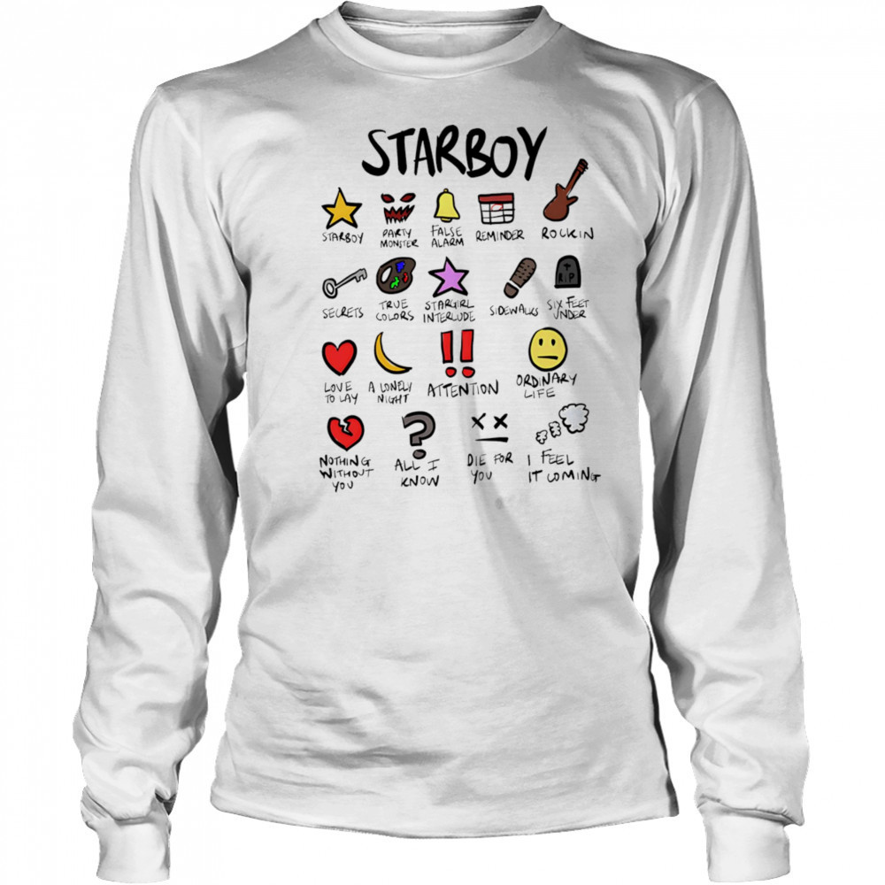 The Weeknd Starboy Notebook shirt Long Sleeved