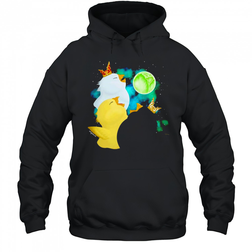 Three Fat Chocobo Moon shirt Hoodie