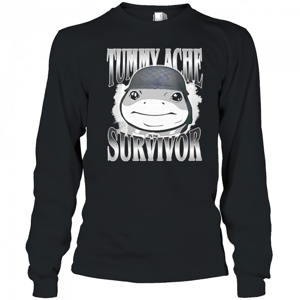 Tummy Ache Survivor Jeff the Land Shark Helmet Meme shirt Long Sleeved