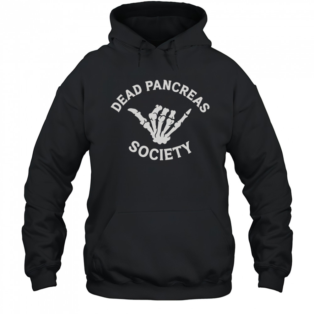 Type 1 Diabetes Awareness Dead Pancreas Society Skeleton Hand Halloween T-Shirt Hoodie