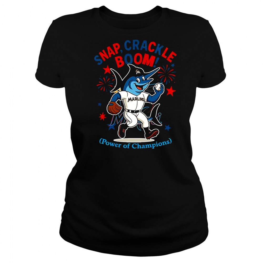 Miami Marlins Snap Crackle Boom Power Of Champions Indepencence Day T-Shirt Women's T-shirt