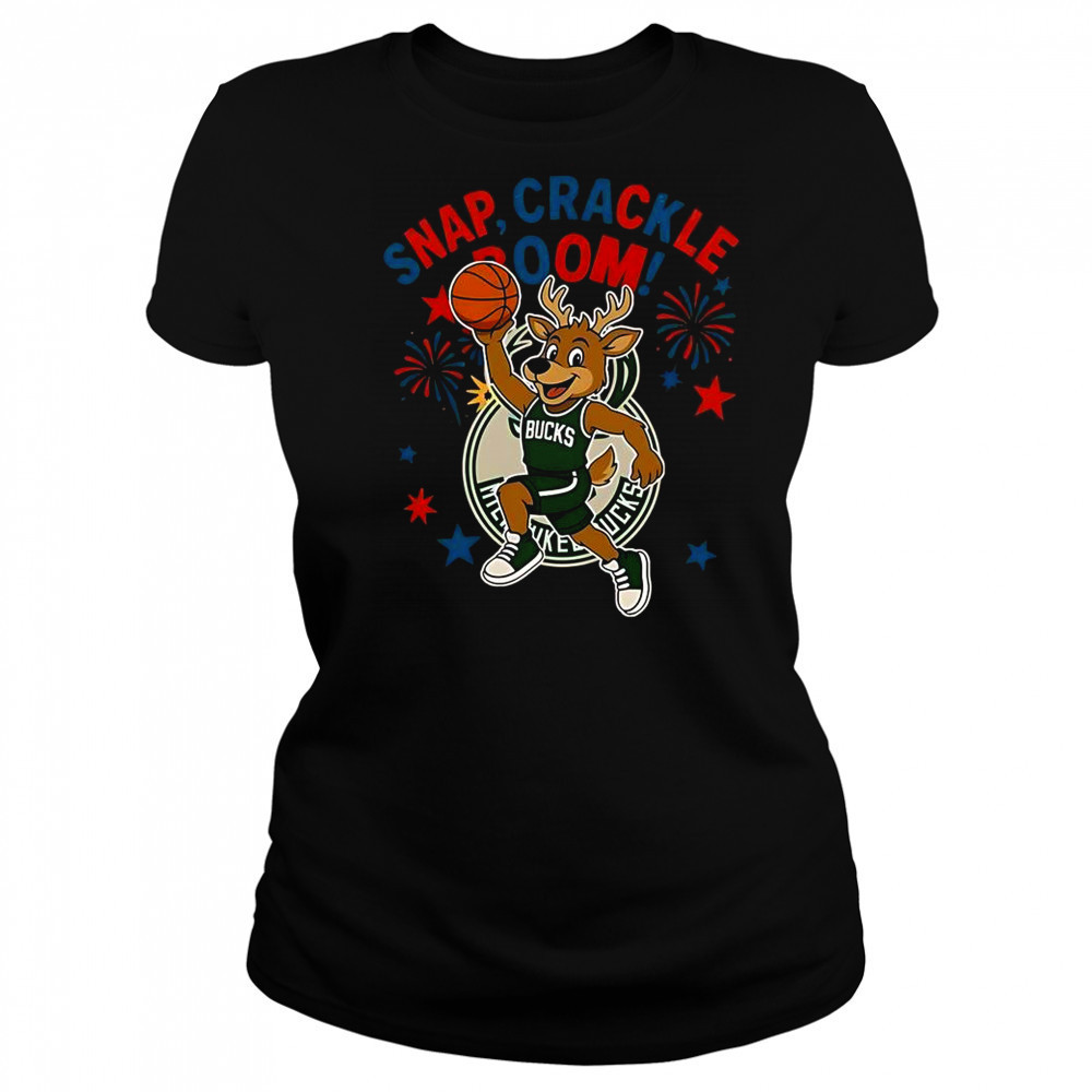 Milwaukee Bucks Snap Crackle Boom Power Of Champions Indepencence Day T-Shirt Women's T-shirt