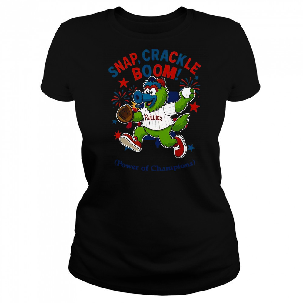 Philadelphia Phillies Snap Crackle Boom Power Of Champions Indepencence Day T-Shirt Women's T-shirt
