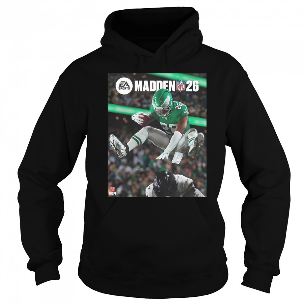 Saquon Barkley Philadelphia Eagles And His Hurdle Grace The Cover Of Madden NFL T-Shirt Sweatshirt