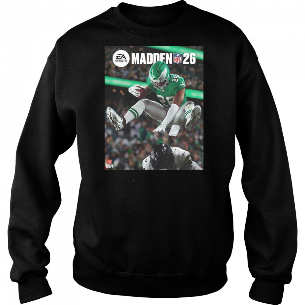 Saquon Barkley Philadelphia Eagles And His Hurdle Grace The Cover Of Madden NFL T-Shirt Hoodie