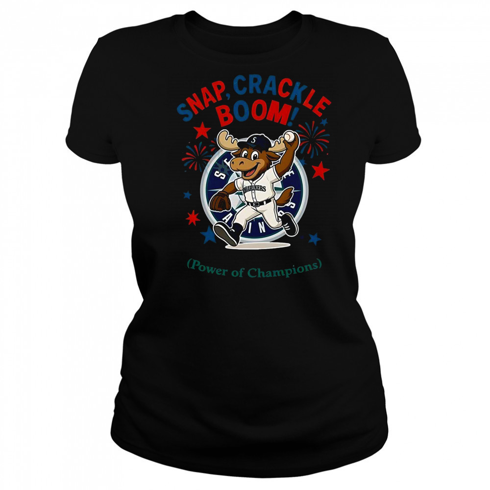 Seattle Mariners Snap Crackle Boom Power Of Champions Indepencence Day T-Shirt Women's T-shirt
