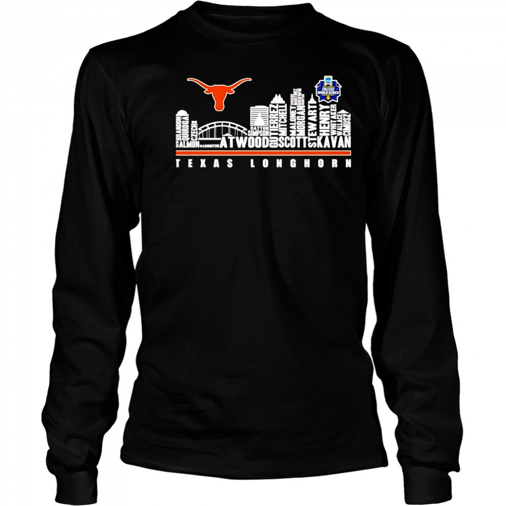 Skyline Texas Longhorns name shirt Long Sleeved