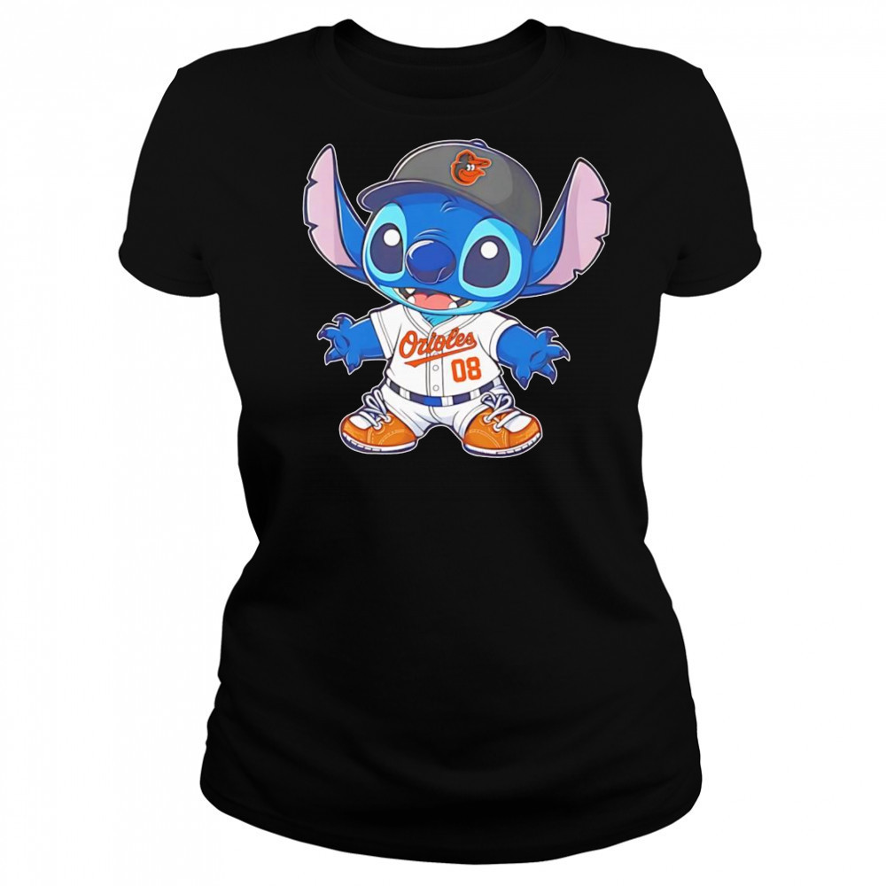 Stitch Baltimore Orioles baseball shirt Women's T-shirt