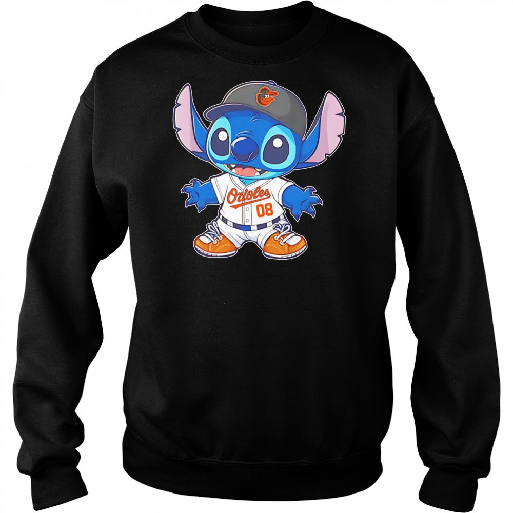 Stitch Baltimore Orioles baseball shirt Hoodie