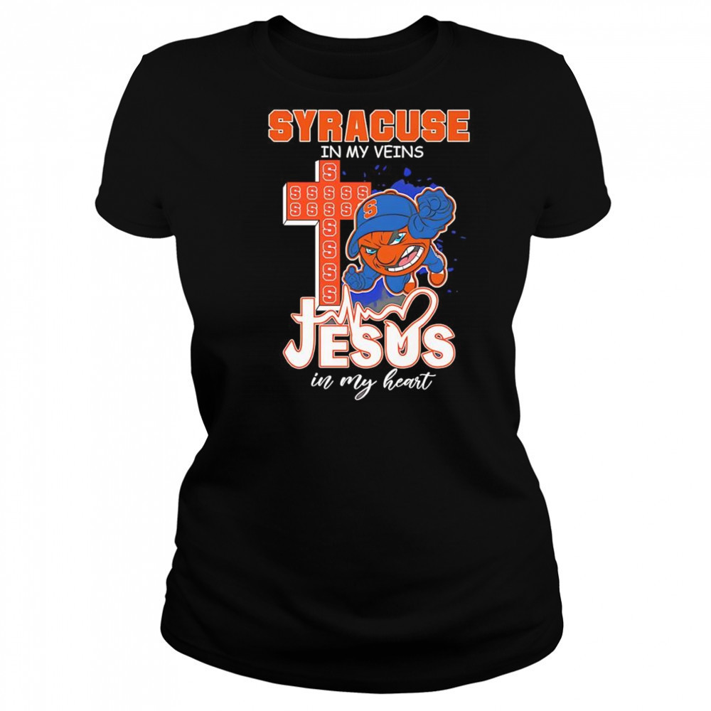 Syracuse in my veins Jesus in my heart mascot shirt Women's T-shirt