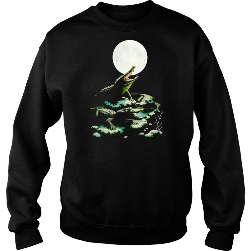 Three alligator moon shirt Hoodie