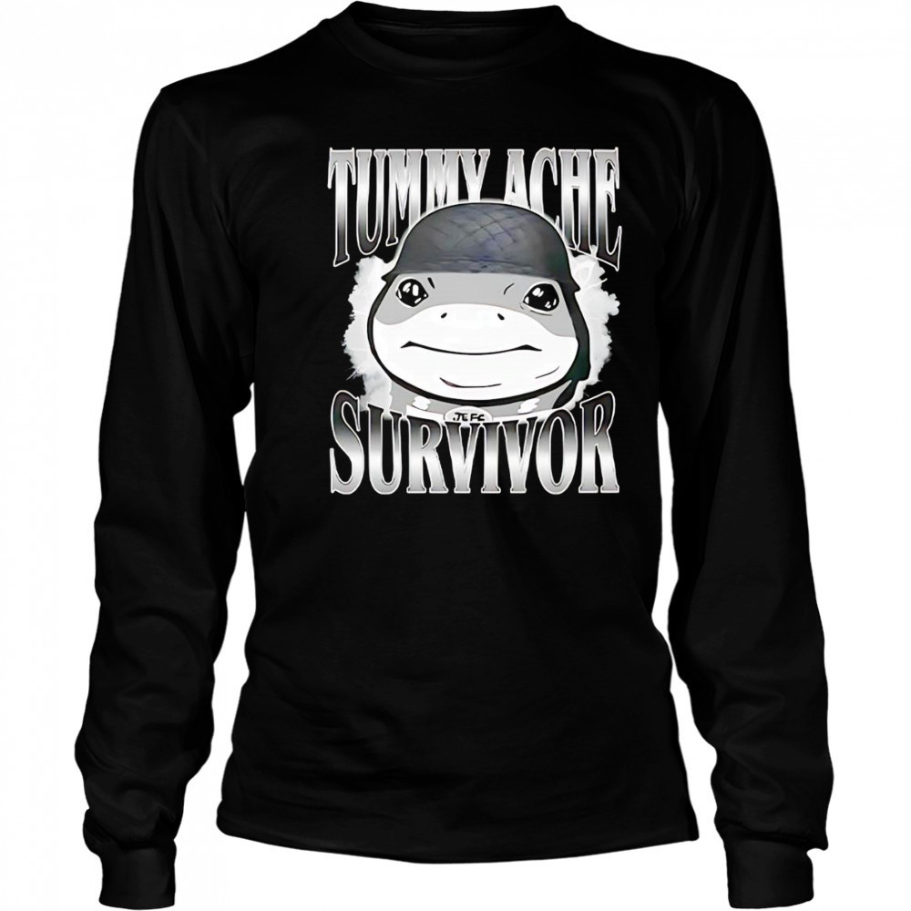 Tummy Ache Survivor Jeff the Land Shark Helmet Meme shirt Long Sleeved