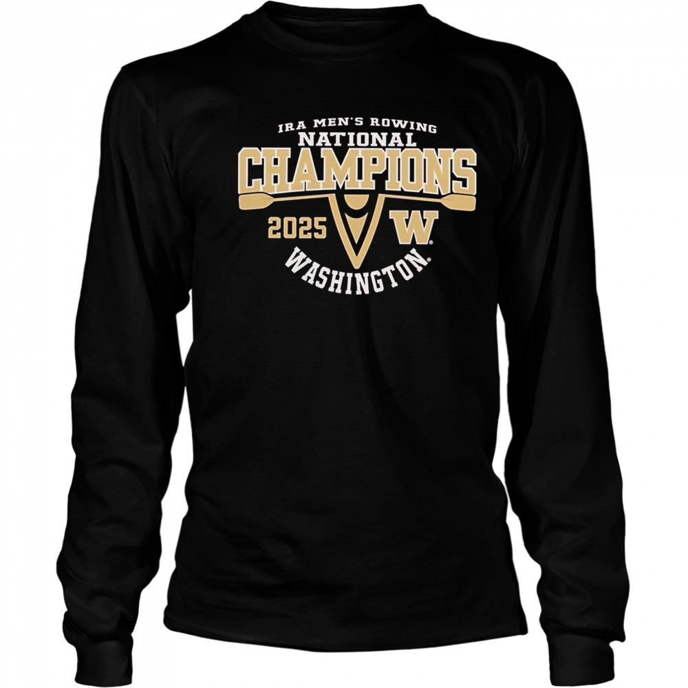 Washington Huskies 2025 IRA Men’s Rowing National Champions T-Shirt Long Sleeved