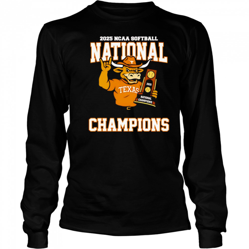 2025 NCAA Softball National Champions Texas Longhorns mascot shirt Long Sleeved