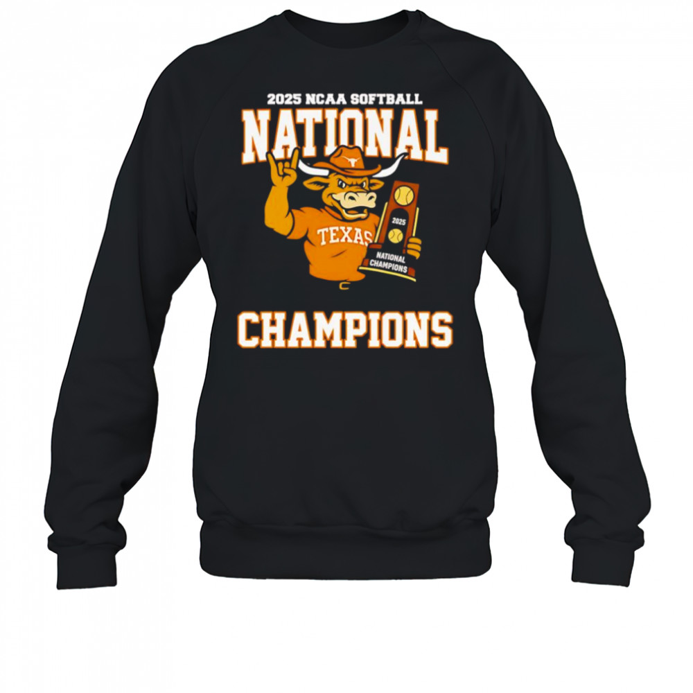 2025 NCAA Softball National Champions Texas Longhorns mascot shirt Sweatshirt