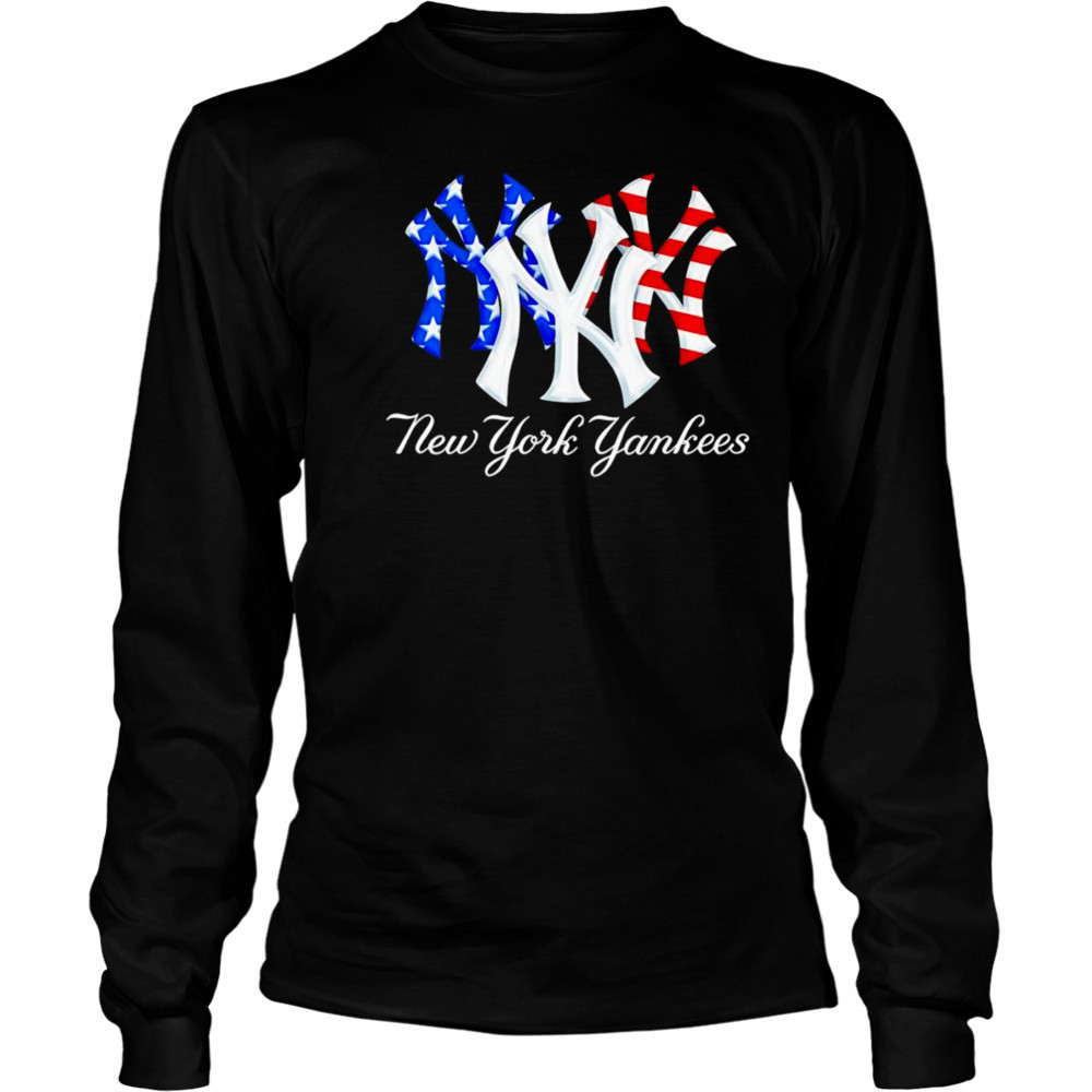 American flag New York Yankees shirt Long Sleeved