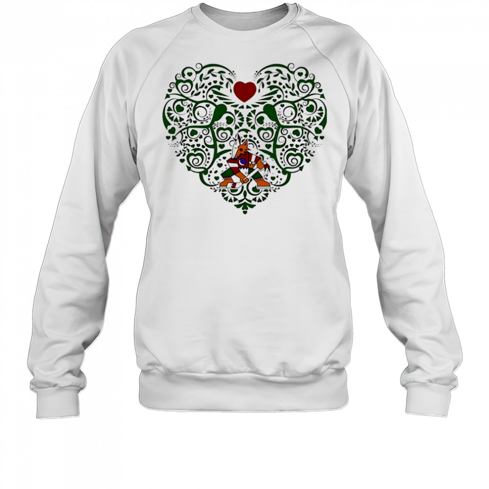 Arizona Coyotes Floral Pattern Heart logo shirt Sweatshirt