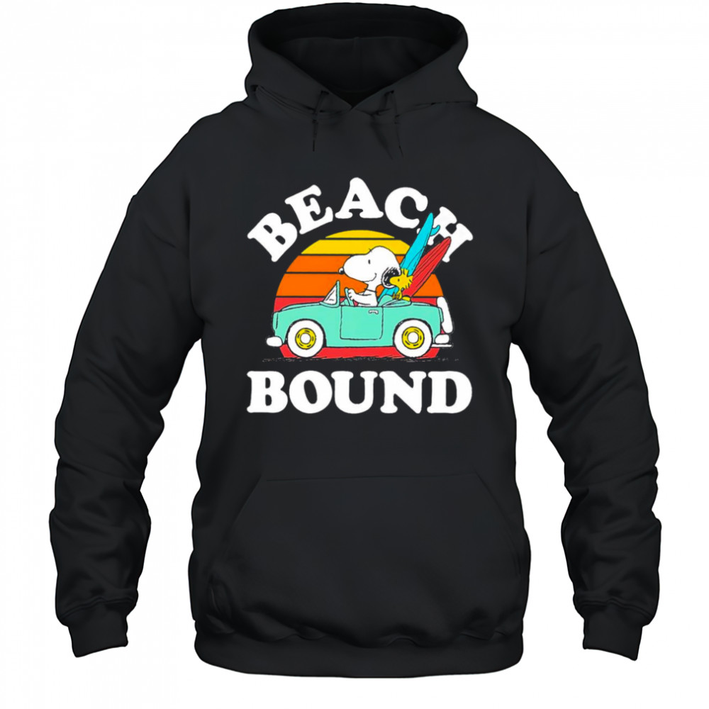 Beach bound Snoopy and Woodstock retro shirt Hoodie