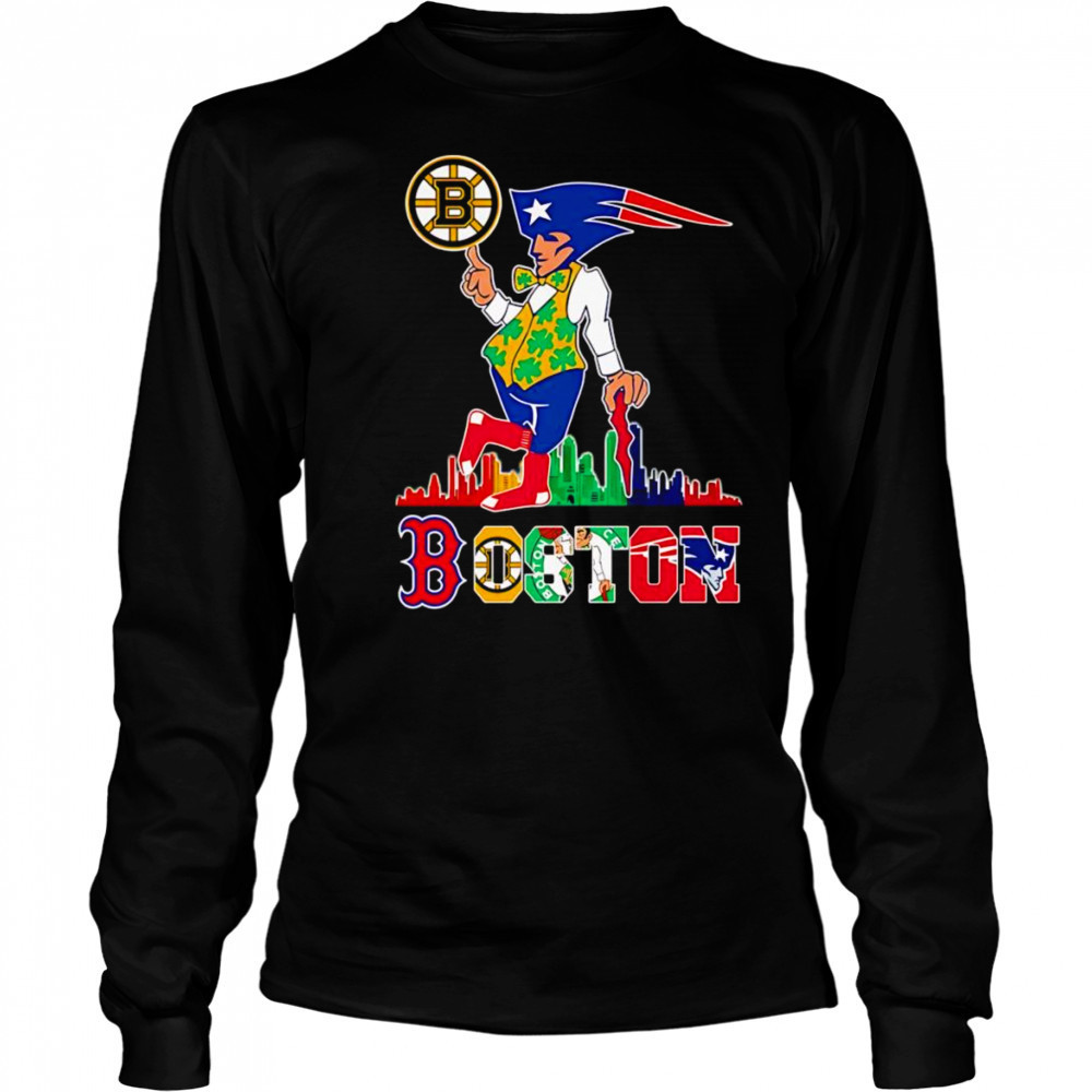 Boston sports team skyline shirt Long Sleeved