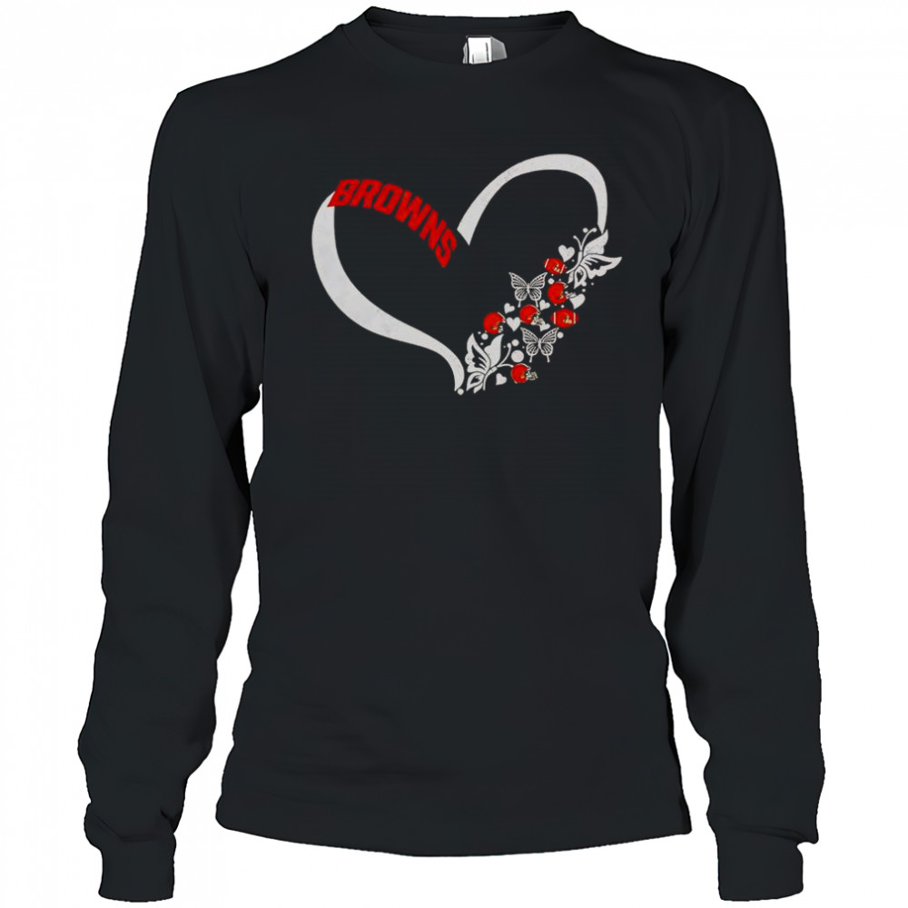 Butterflies In My Stomach Cleveland Browns NFL T-Shirt Long Sleeved