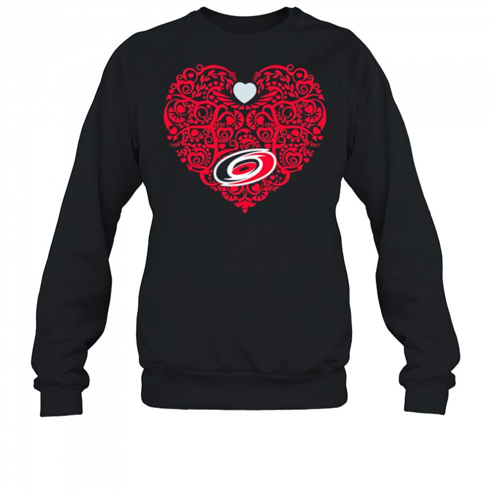 Carolina Hurricanes Floral Pattern Heart logo shirt Sweatshirt
