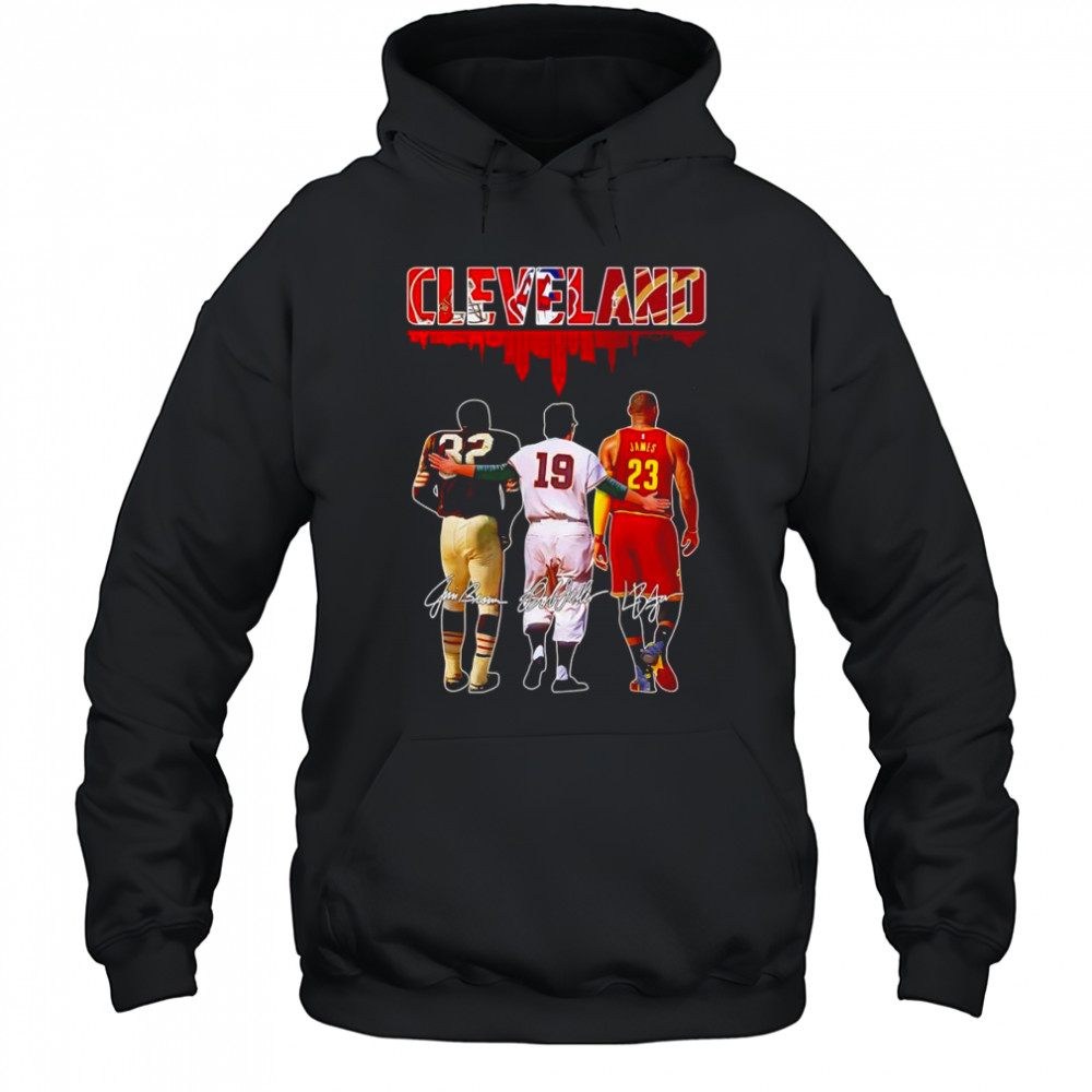 Cleveland Jim Brown Bob Feller and Lebron James shirt Hoodie