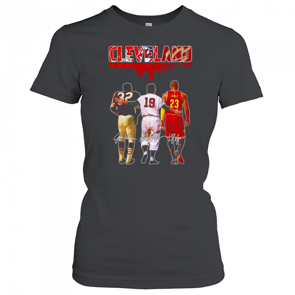 Cleveland Jim Brown Bob Feller and Lebron James shirt Women's T-shirt