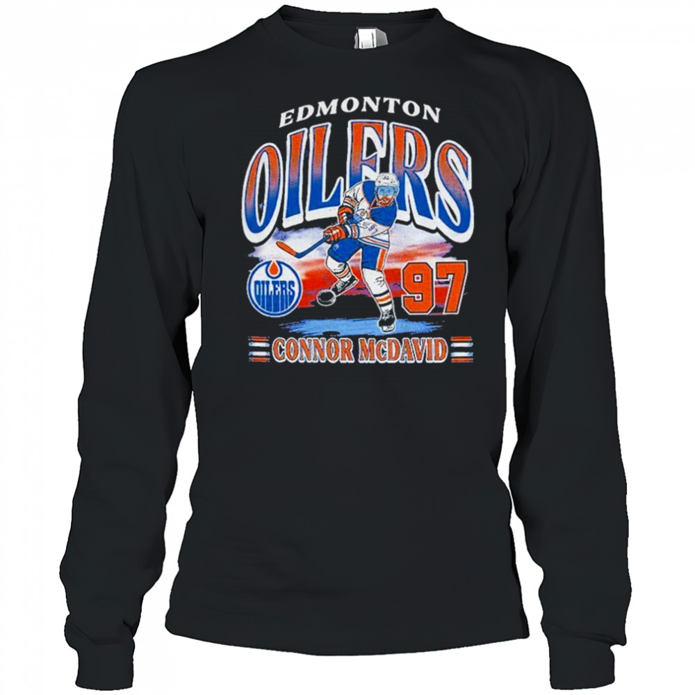 Connor McDavid Edmonton Oilers ’47 Franklin Player Name Number NHL shirt Long Sleeved