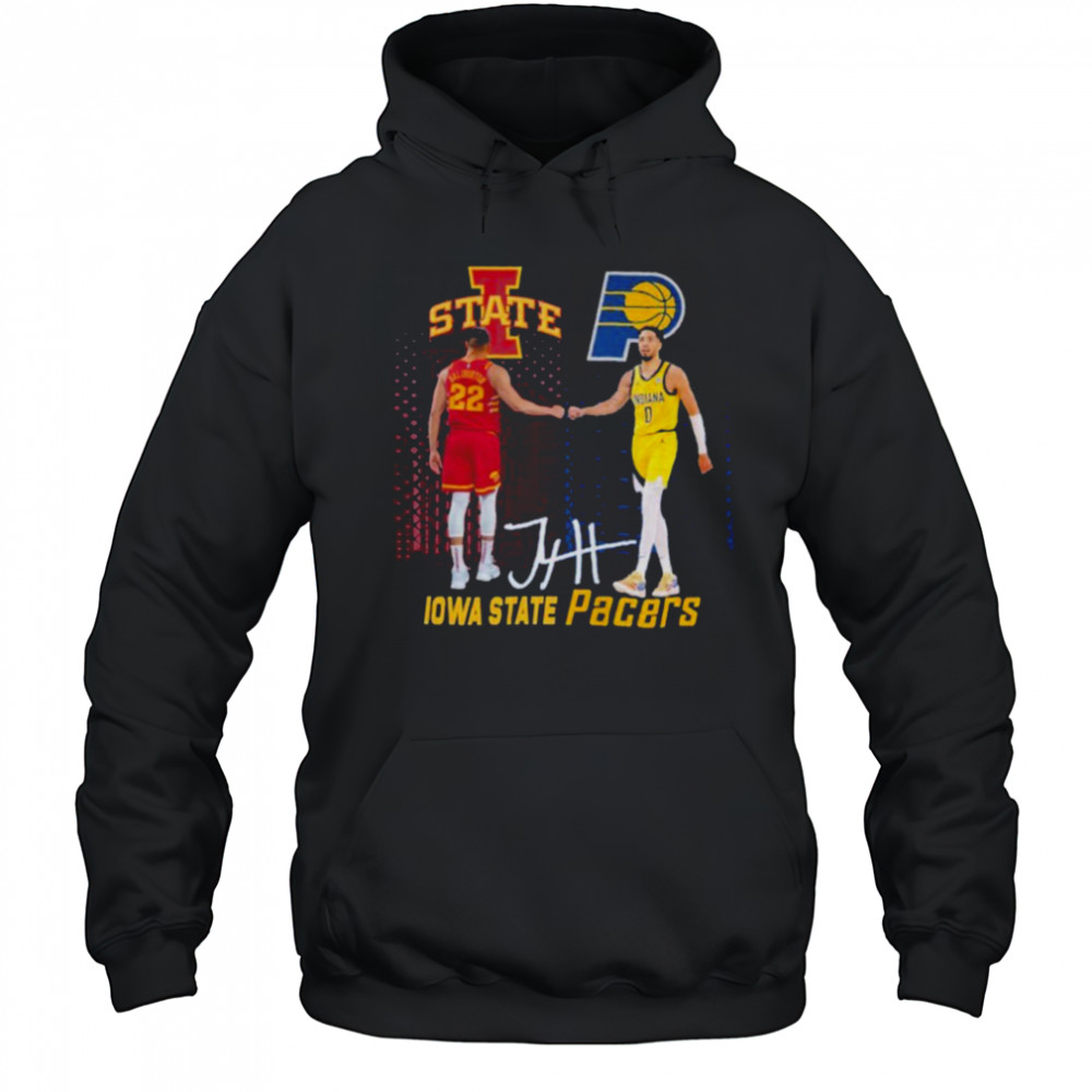 Court Leader And Tyrese Haliburton X Iowa State Cyclones Indiana Pacers Signature T shirts Hoodie