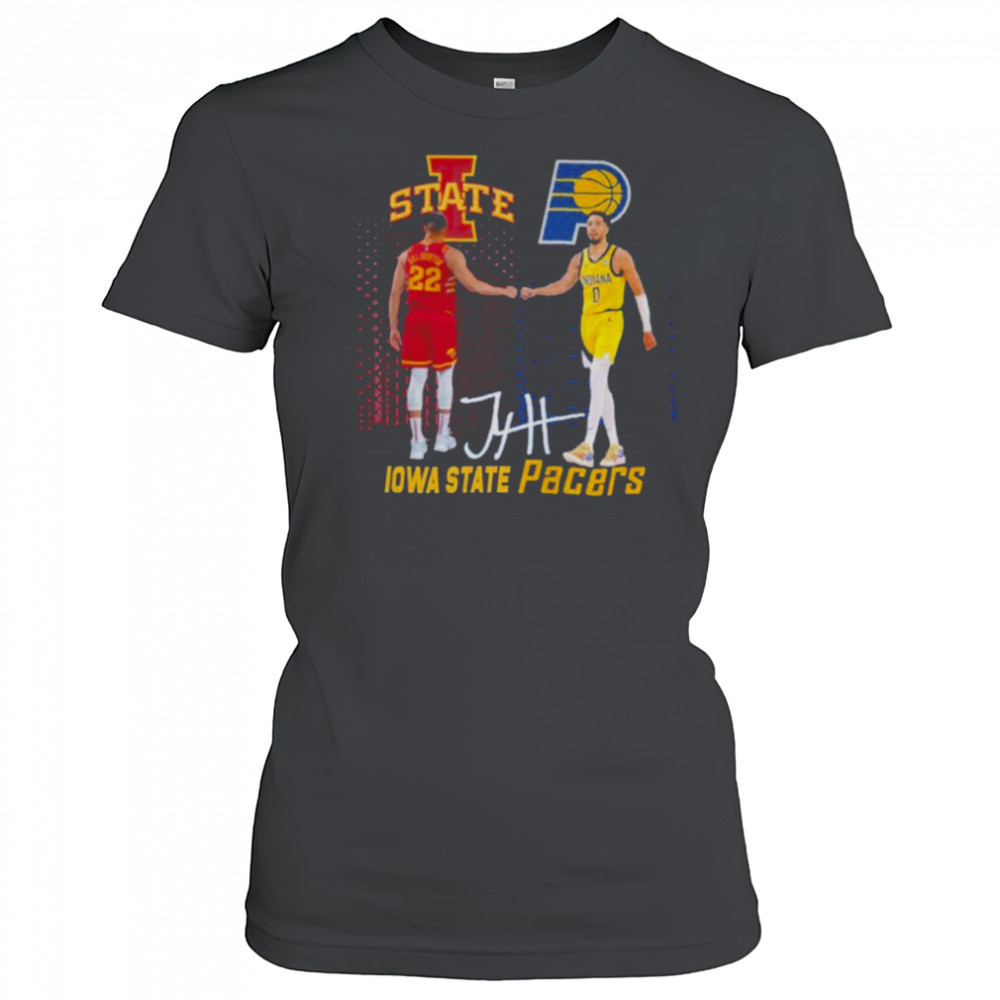 Court Leader And Tyrese Haliburton X Iowa State Cyclones Indiana Pacers Signature T shirts Women's T-shirt