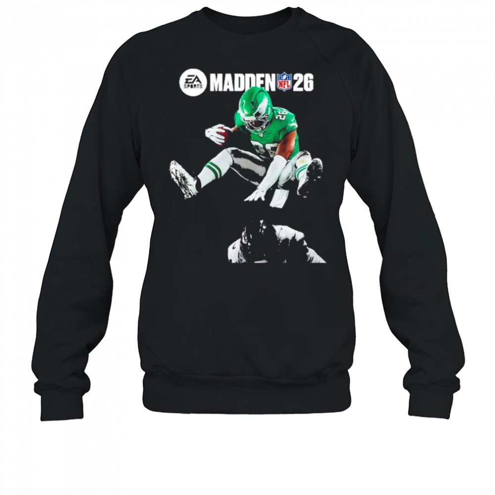 EA Sports Madden NFL 26 Cover Saquon Barkley Hurdled From Team Philadelphia Eagles shirt Sweatshirt