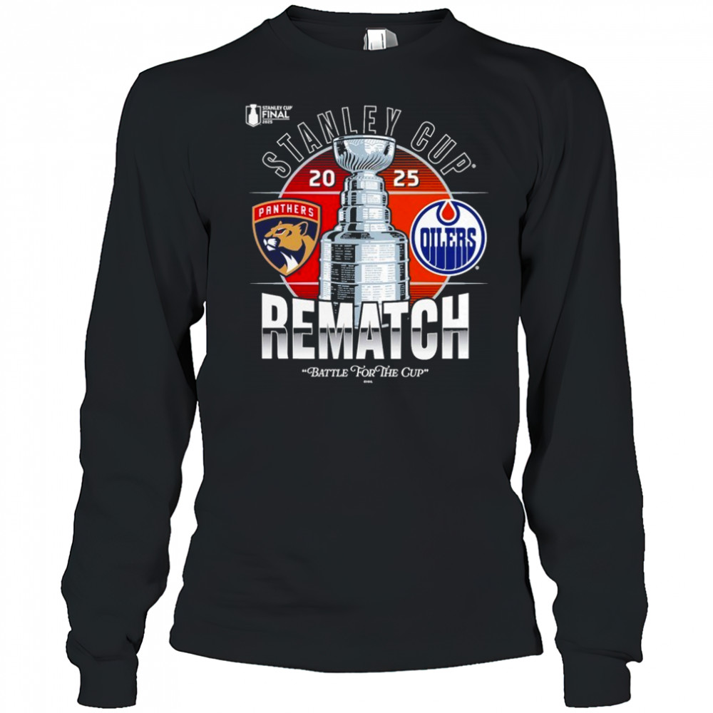 Edmonton Oilers 2025 Stanley Cup Playoffs Fanatics Stanley Cup Final Rematch Match Up Shirt Long Sleeved