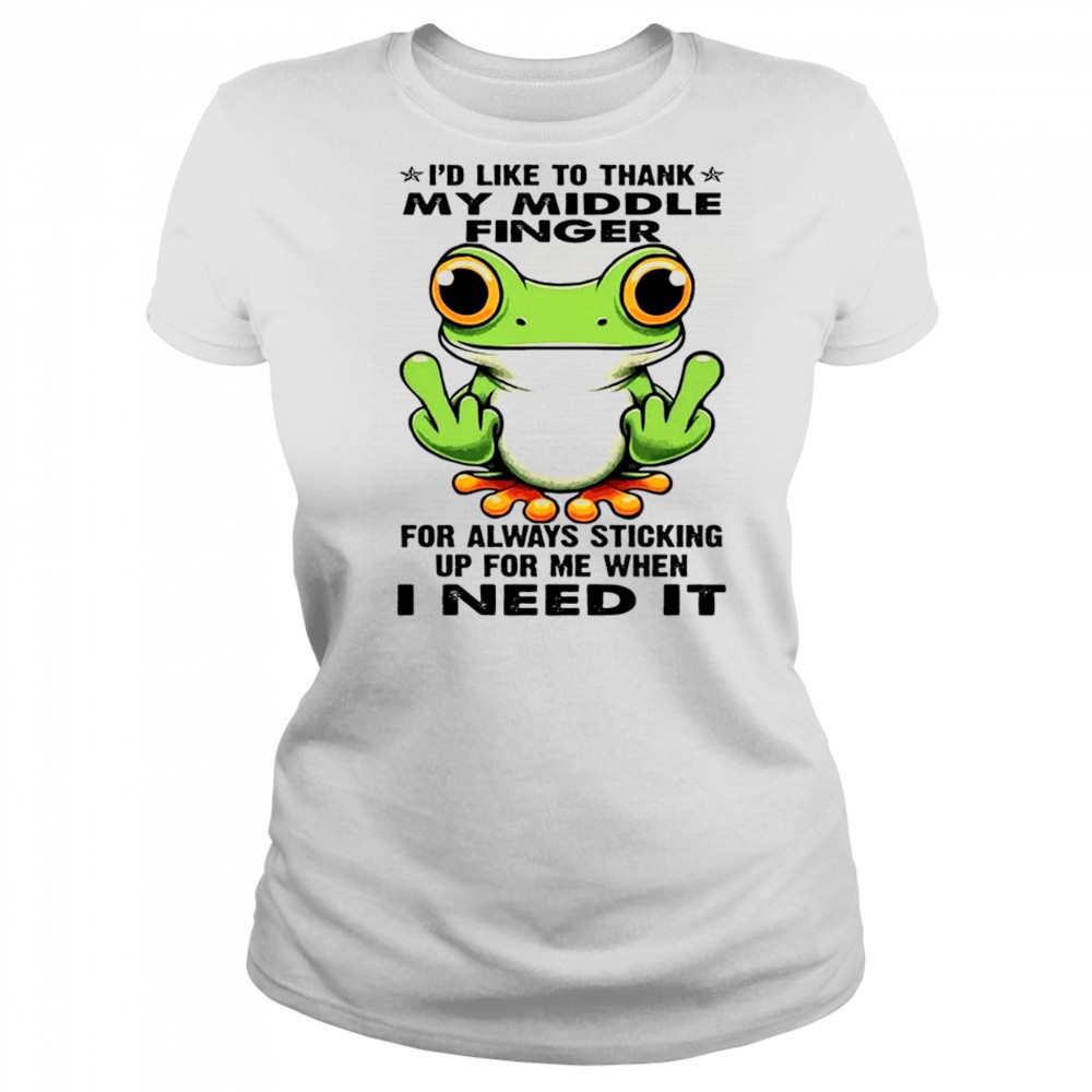 Frog I’d like to thank my middle finger for always sticking up for me shirt Women's T-shirt