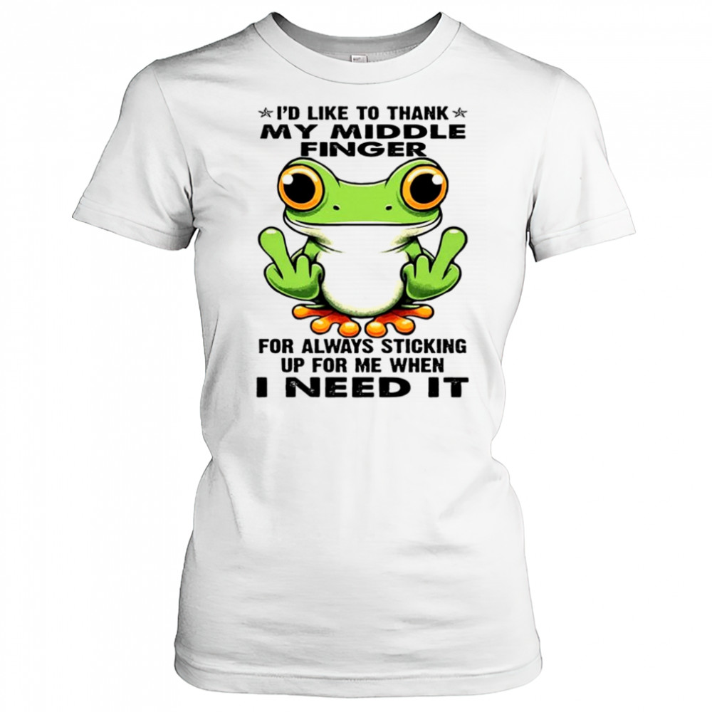 Frog I’d like to thank my middle finger for always sticking up for me shirt Women's T-shirt