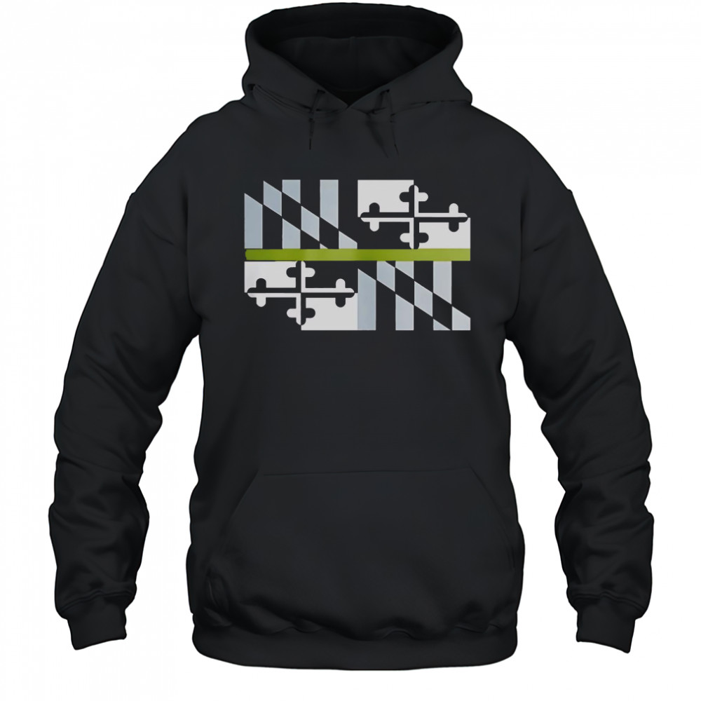 Good Green Line Maryland Flag T-Shirt Hoodie