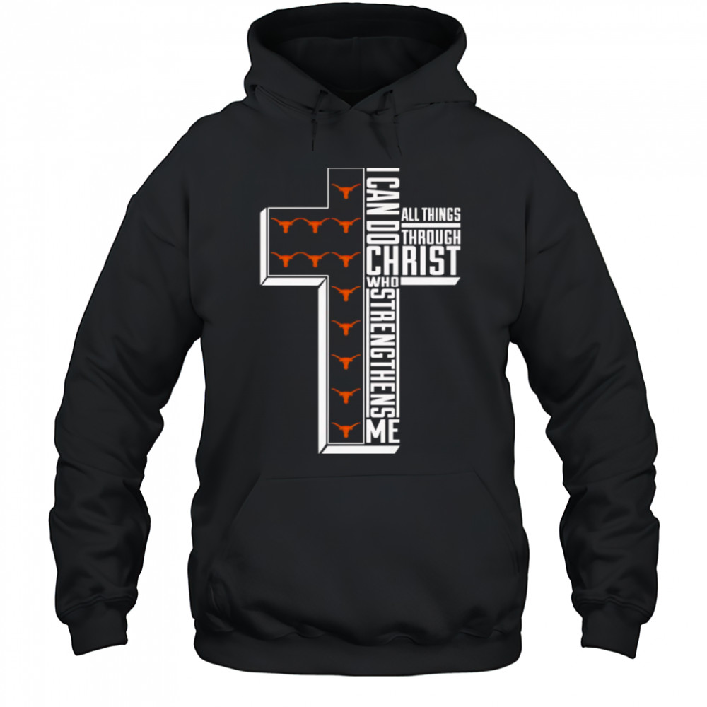 I can do all things through Christ who strengthens me Texas Longhorns softball logo shirt Hoodie