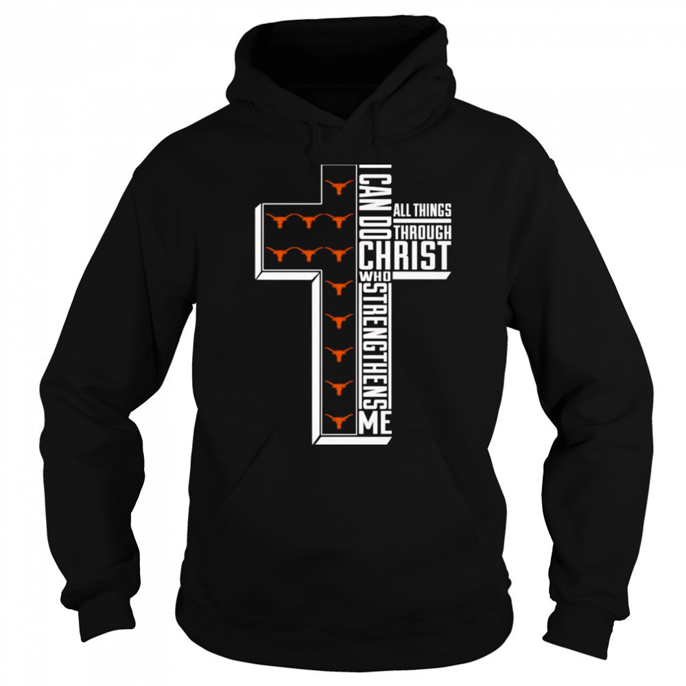 I can do all things through Christ who strengthens me Texas Longhorns softball logo shirt Sweatshirt