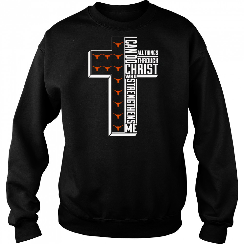 I can do all things through Christ who strengthens me Texas Longhorns softball logo shirt Hoodie