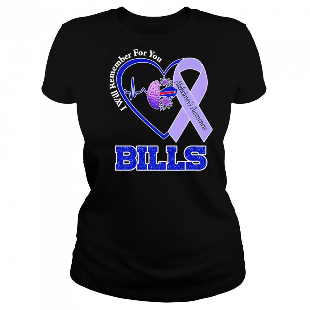 I will remember for you Alzheimer’s Awareness Buffalo Bills shirt Women's T-shirt