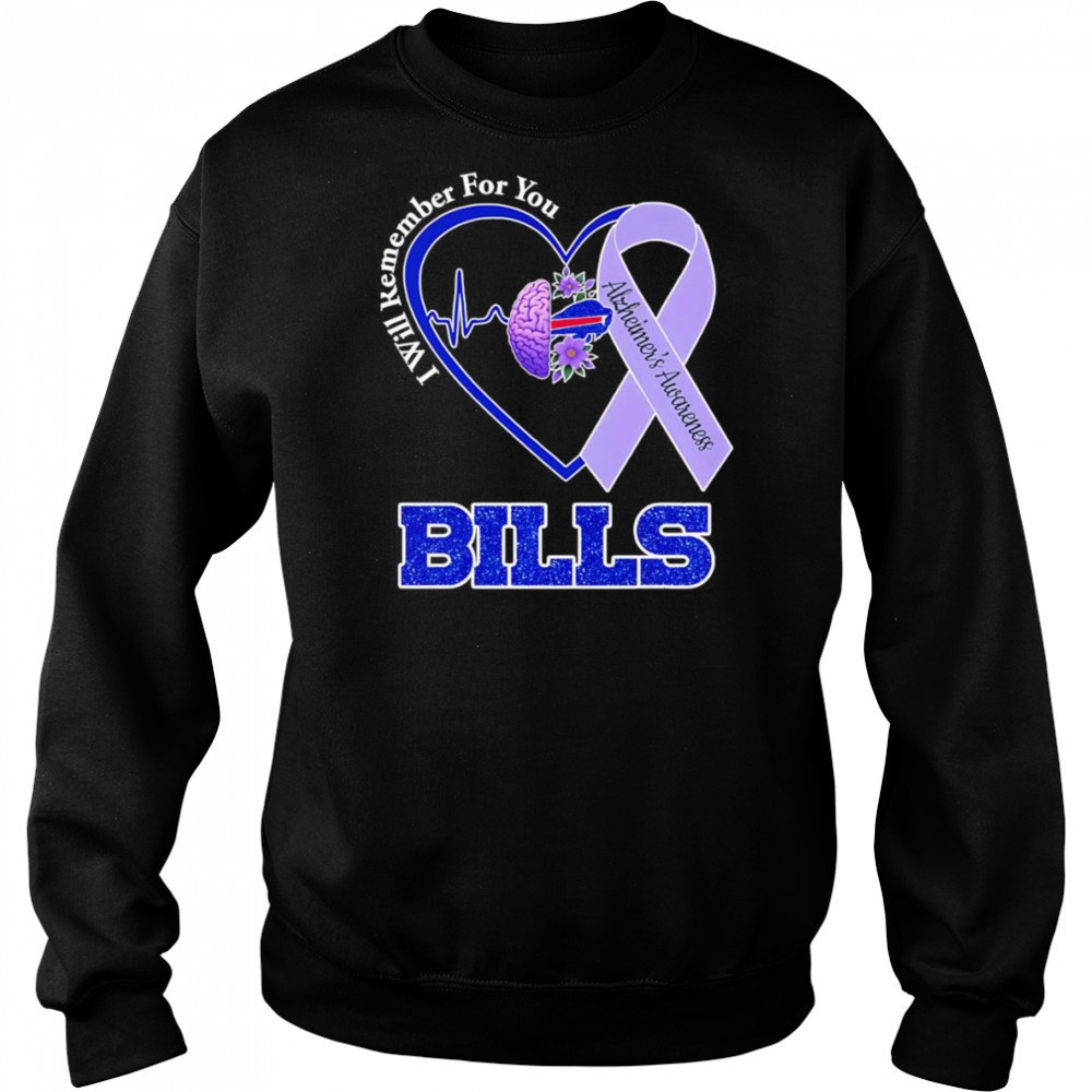 I will remember for you Alzheimer’s Awareness Buffalo Bills shirt Hoodie