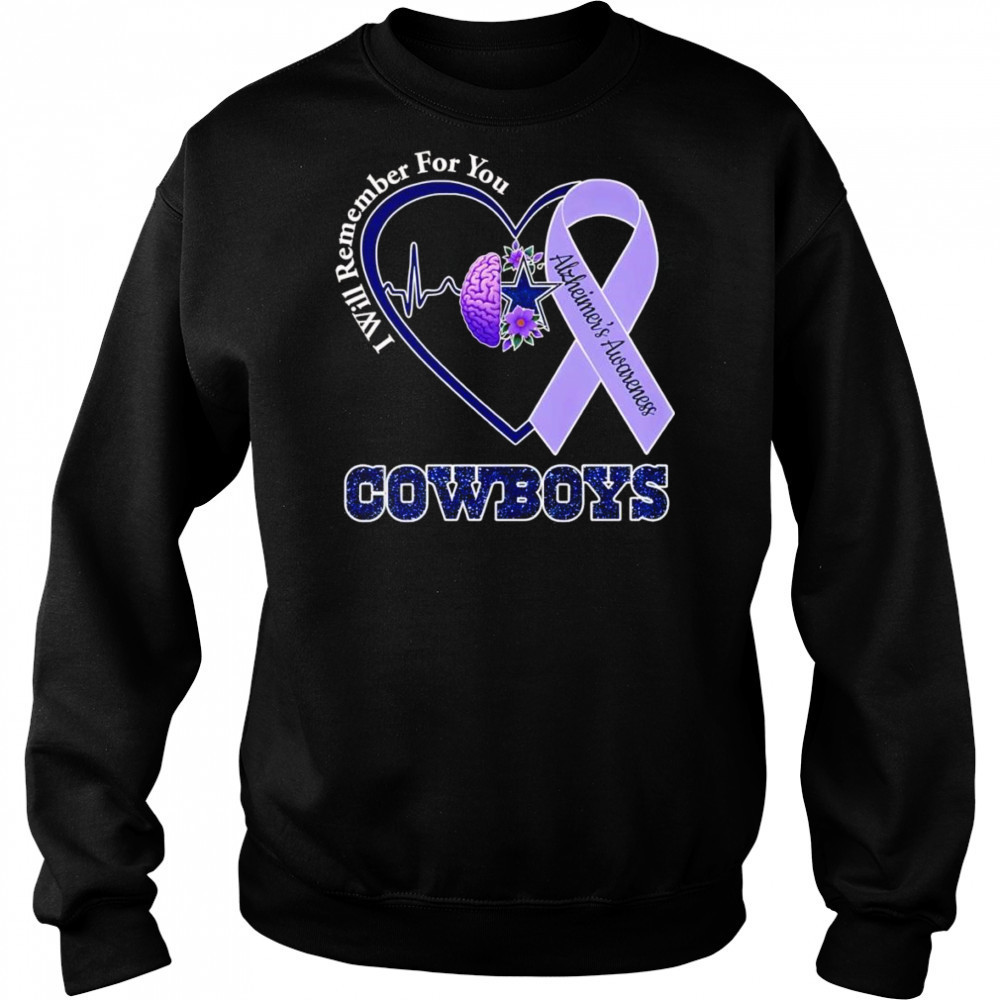 I will remember for you Alzheimer’s Awareness Dallas Cowboys shirt Hoodie