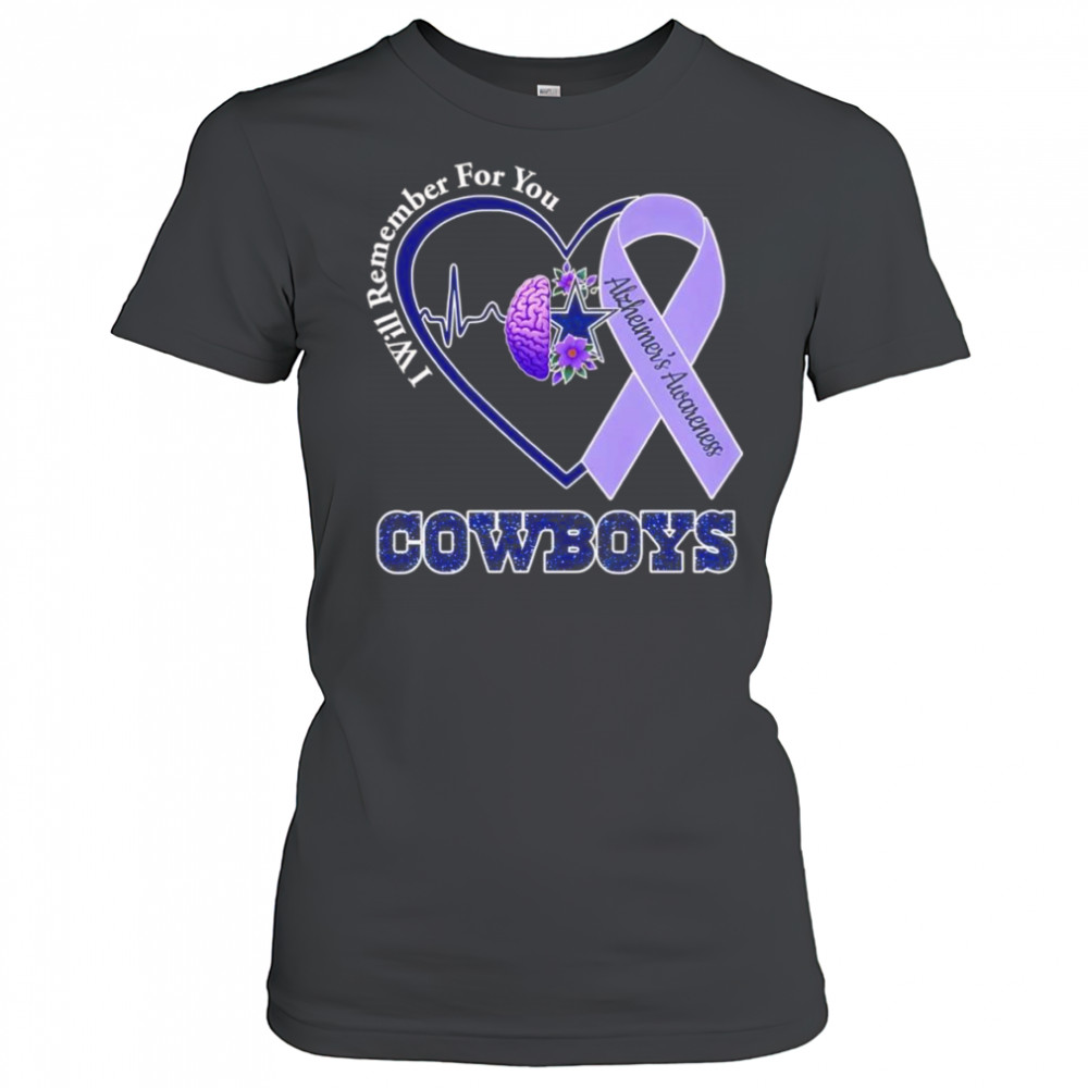 I will remember for you Alzheimer’s Awareness Dallas Cowboys shirt Women's T-shirt