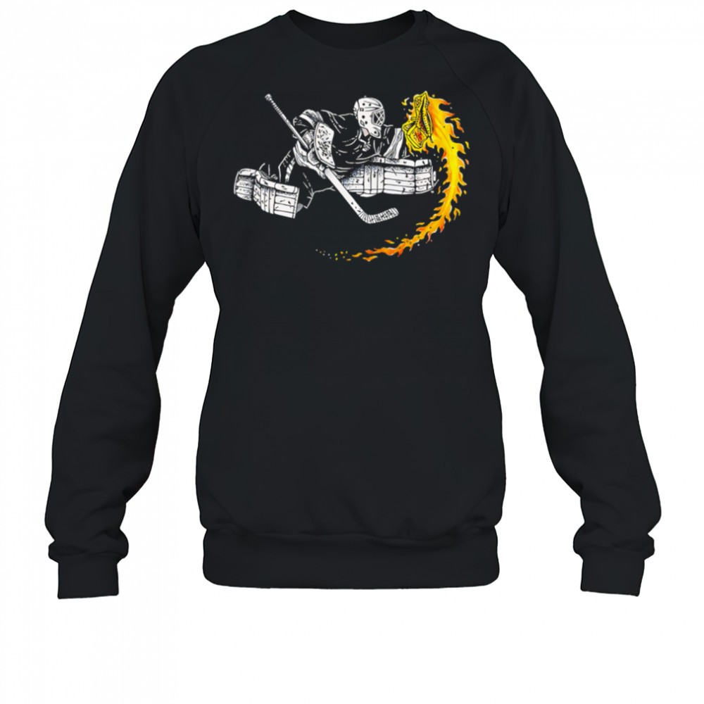 Ice Hockey Goalie Hot Glove on Fire shirt Sweatshirt