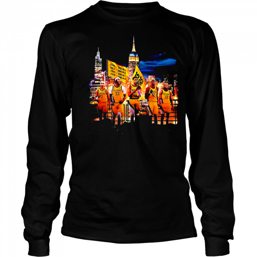 Indiana Pacers 2025 Finals Victory Parade skyline shirt Long Sleeved