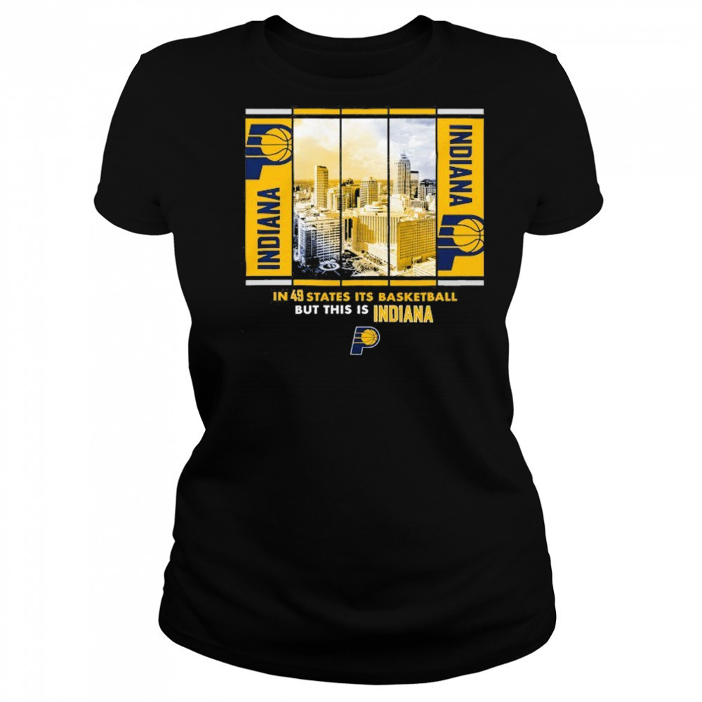 Indiana Pacers Stadium Essentials Unisex Skyline Boxout T-Shirt Women's T-shirt